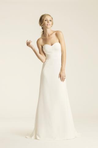Turlington silk crepe wedding gown, made in San Francisco, California by Amy Kuschel