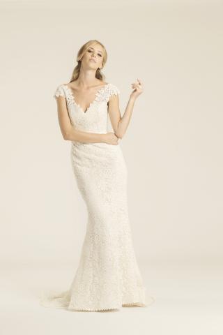 Avalon Flower Power lace wedding gown, made in San Francisco, California by Amy Kuschel