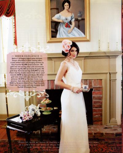 Ashbury  in Vow Bride Magazine - Summer 2010 -  Amy Kuschel Bride 