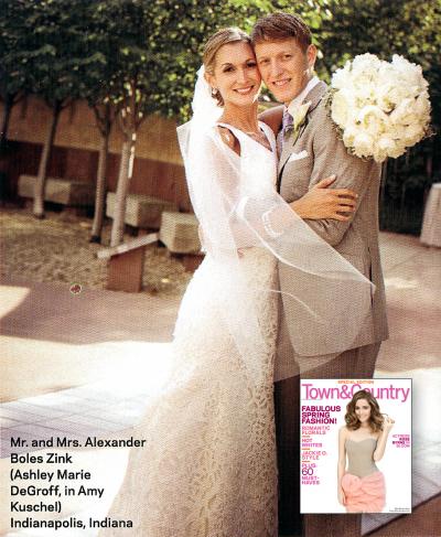 Ashley wears Turner in Town&Country -  Amy Kuschel Bride 
