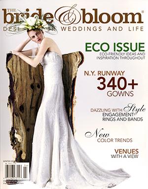 Claudette on the cover of Bride & Bloom -  Amy Kuschel Bride 