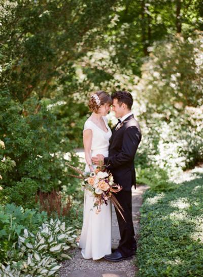 Hilary & Kevin. Model wears Clover by Amy Kuschel. Photo courtesy of Hunter Photographic. 100 Layer Cake, December 2013.
