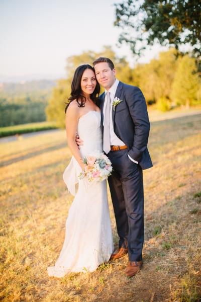 Charming and romantic in Amy Kuschel's lace Azalea wedding gown. Photography: Meg Perotti.