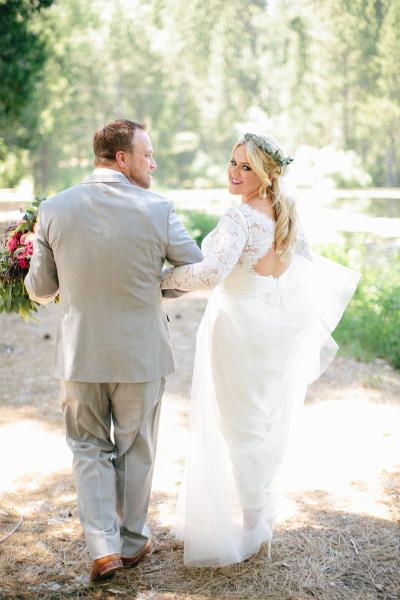 Just married! Bride wears Jules wedding gown and Graham tulle skirt by Amy Kuschel San Francisco. Photography: The Nichols
