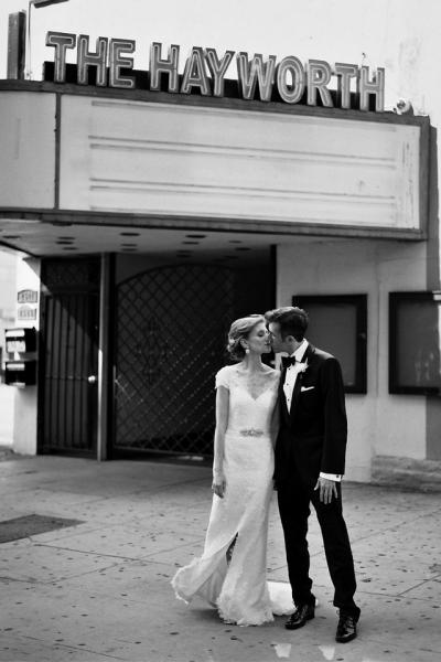 Channeling old Hollywood glamour a la Rita Hayworth. Anne is alluring in Amy Kuschel's Rita wedding dress. Photography by Scott Clark Photo.