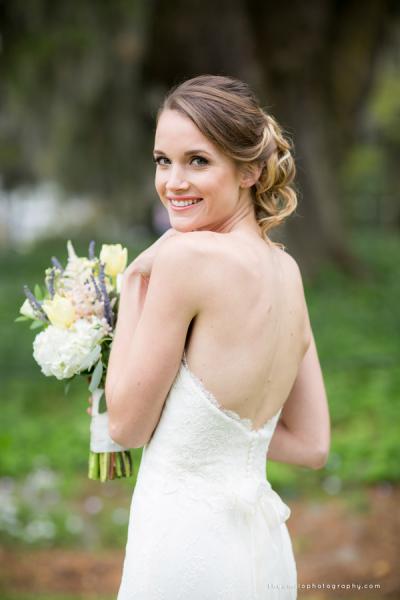 Denver is elegant and oh-so feminine in Amy Kuschel's Rosemary lace wedding dress. Photography: Theo Milo Photography.