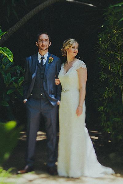 Gorgeous and glamorous in Amy Kuschel's Rita wedding dress. Photography: Lisa Lefringhouse, as seen in Style Me Pretty.