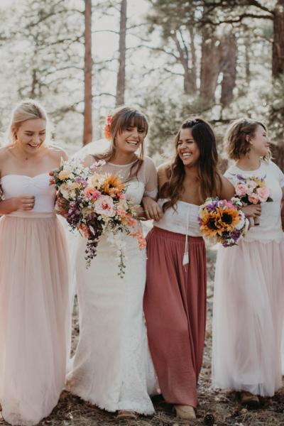 Bride tribe. Lacy is stunning in London, an Amy Kuschel lace wedding gown. Stephanie Ramsay Photography