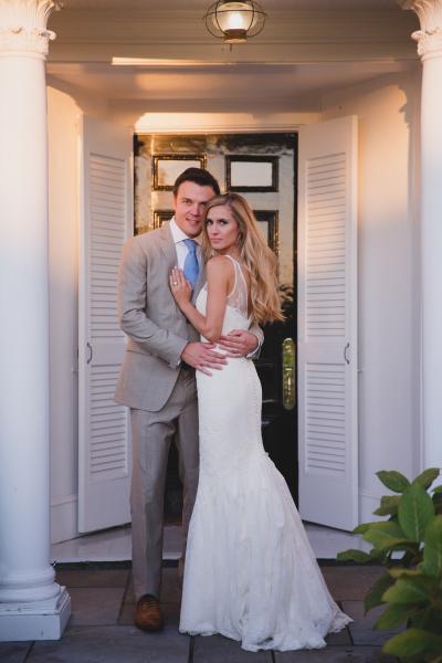 Star quality in Monroe, lace wedding dress by Amy Kuschel. Photography: Gina Brocker Photography.