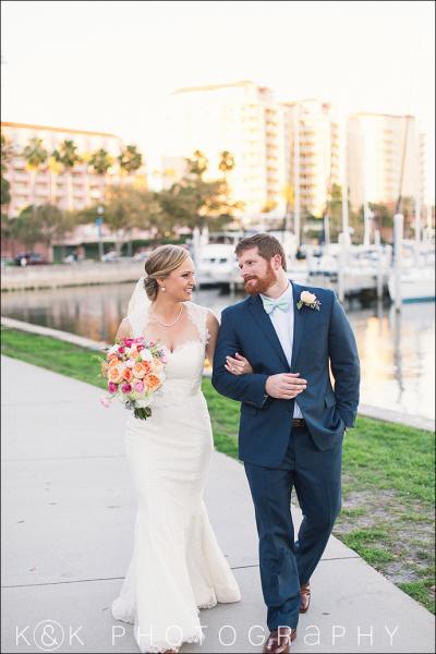 Bride wears Amy Kuschel's lace wedding dress, Pearl. Feminine and romantic. Photography: K&K Photography, www.kandkphotography.com.