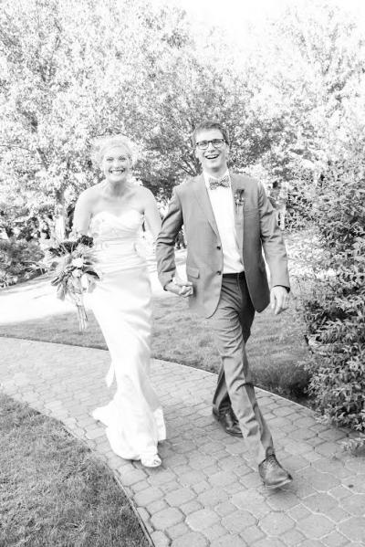 Femme fatale in Amy Kuschel's Stanwyck silk charmeuse wedding dress. 