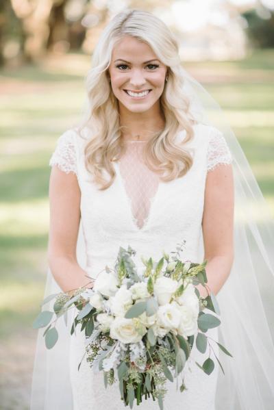 Lauren wears Starr, an Amy Kuschel lace wedding gown made in San Francisco. Photography: Sean Money + Elizabeth Fay