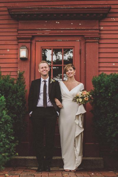 Congratulations to these newlyweds! Wedding dress: Clover by Amy Kuschel. Photography: Forever Candid Photography.