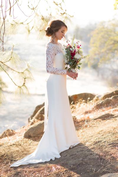 Sophisticated and elegant in Jules, an Amy Kuschel wedding gown. Photography: DVG Creative