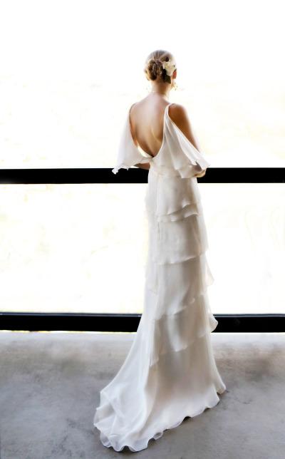 Meredith wears Amy Kuschel's Poppy gown. Photo courtesy of Pepper Nix Photography.
