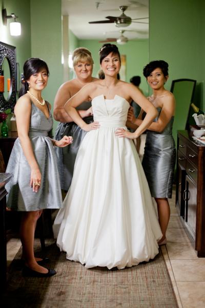 Marisa Lum in Amy Kuschel's Mimi wedding gown
