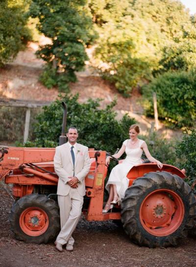 Alice & Jake's Orchard Wedding.  Alice is wearing Amy Kuschel's Paris wedding gown. 
