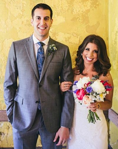 Rachel and Jonathon married at The Marin Headlands Center for the Arts. Bride wears Amy Kuschel's Rosemary wedding gown. Photography by Ken Kienow.