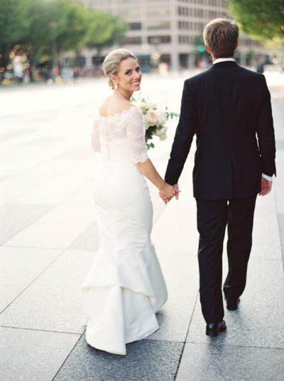 Amy Kuschel Lennon wedding gown, made in San Francisco, California. Photo: Kate Ignatowski Photography