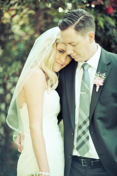 Elegant and oh-so feminine in Amy Kuschel's Rosemary lace wedding dress. Photography: Photographs by Anjuli.