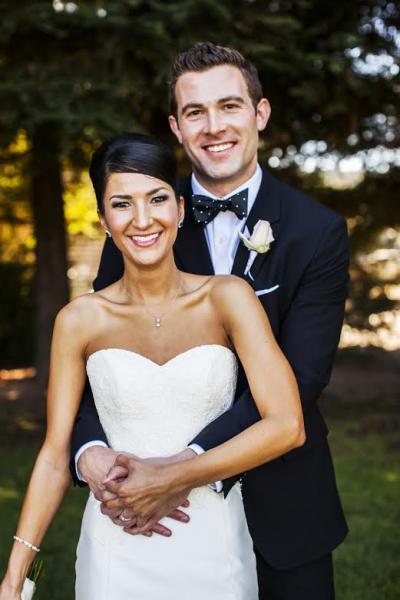Congratulations, Tara & Zack! Bride wears the Brooke wedding gown by Amy Kuschel.