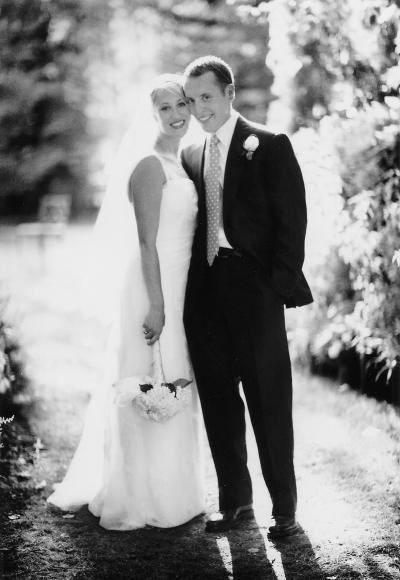 Brett Wearing Celeste -  Amy Kuschel Bride 