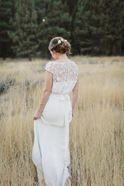 Bride said "I Do" in Luna, an Amy Kuschel San Francisco wedding dress. Photography by Kay Kroshus