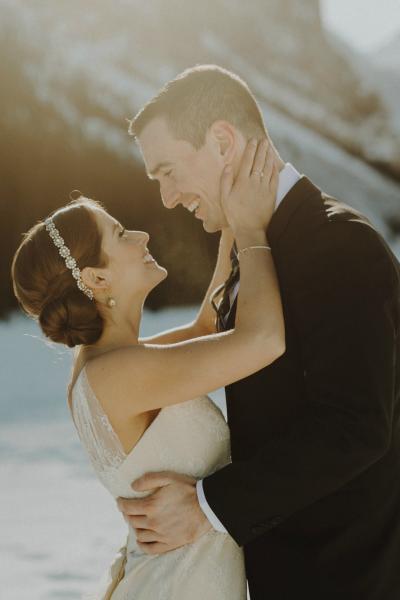 Oh-so feminine in Amelia's willowy trumpet silhouette. Amy Kuschel wedding dress. Photography: Brittany Esther Photography.