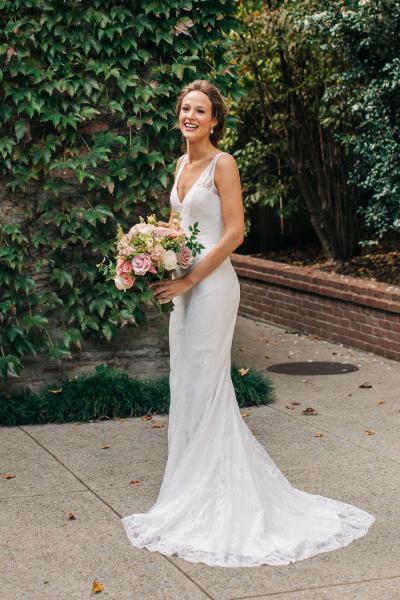 Style that matches your values, Malibu wedding dress by Amy Kuschel San Francisco, Taylor Square Photography