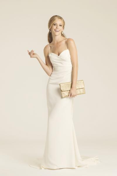 Goldie silk crepe wedding gown, made in San Francisco, California by Amy Kuschel