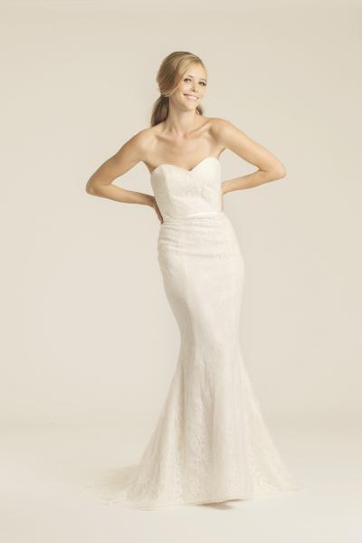 Claremont lace wedding gown, made in San Francisco, California by Amy Kuschel