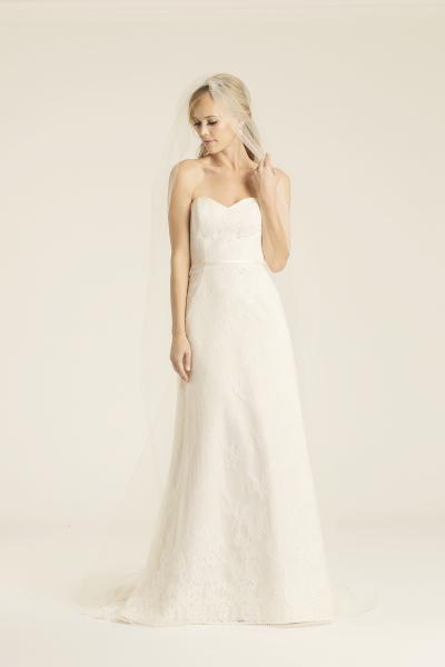 Montclair lace wedding gown, made in San Francisco, California by Amy Kuschel