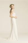 Calistoga lace and silk crepe wedding gown, made in San Francisco, California by Amy Kuschel