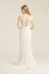 Calistoga lace and silk crepe wedding gown, made in San Francisco, California by Amy Kuschel