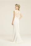 Calistoga lace and silk crepe wedding gown, made in San Francisco, California by Amy Kuschel
