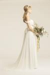 Marina silk chiffon wedding gown, made in San Francisco, California by Amy Kuschel