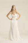 Sonoma lace and silk crepe wedding gown, made in San Francisco, California by Amy Kuschel