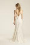Malibu lace wedding gown, made in San Francisco, California by Amy Kuschel