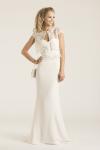 Amy Kuschel San Francisco - MGM Convertible Croplet - Halston Wedding Gown - 2016 DECO to DISCO Collection