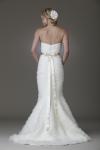  Voila Back View with Beaded Crystal Belt-  Amy Kuschel Bride 